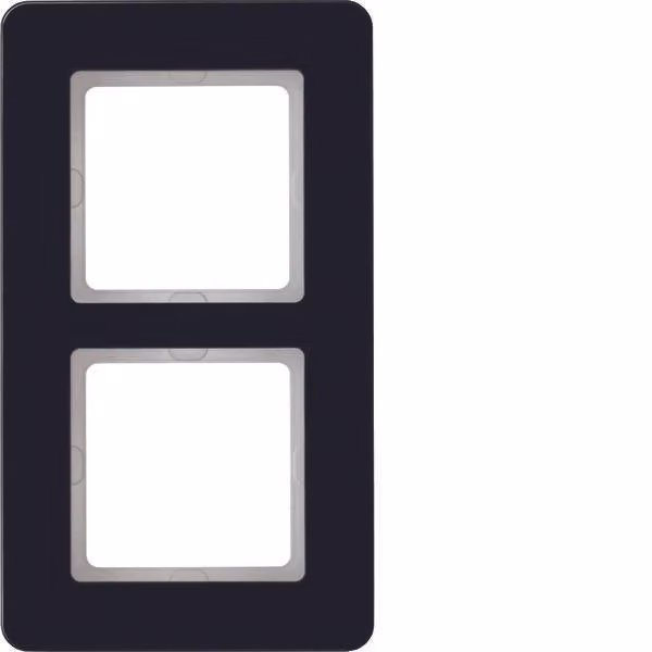 Berker 10126076, Nero, Vetro, Plastica, Senza viti, Berker, Q.7, 95,2 mm
