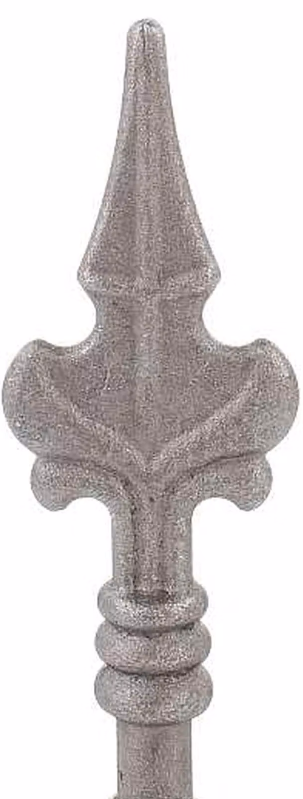 LogistSystem 1 pz. Pizzo decorativo in metallo - 140x50 mm (AxL) / Base: ∅ 13 Decorazione per recinzione 40.102
