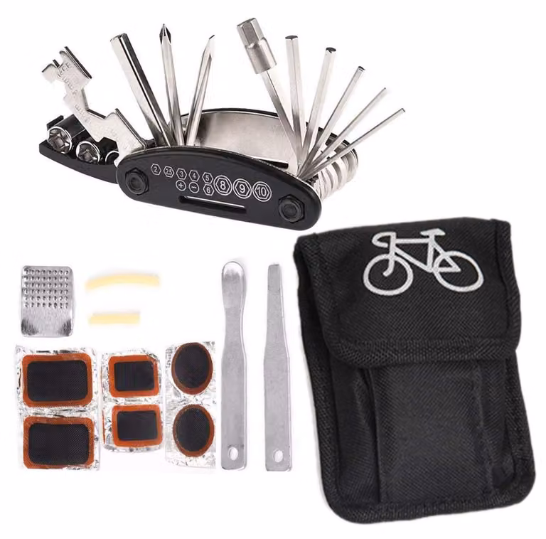 Kit multiforme 16-in-1 per la manutenzione delle biciclette