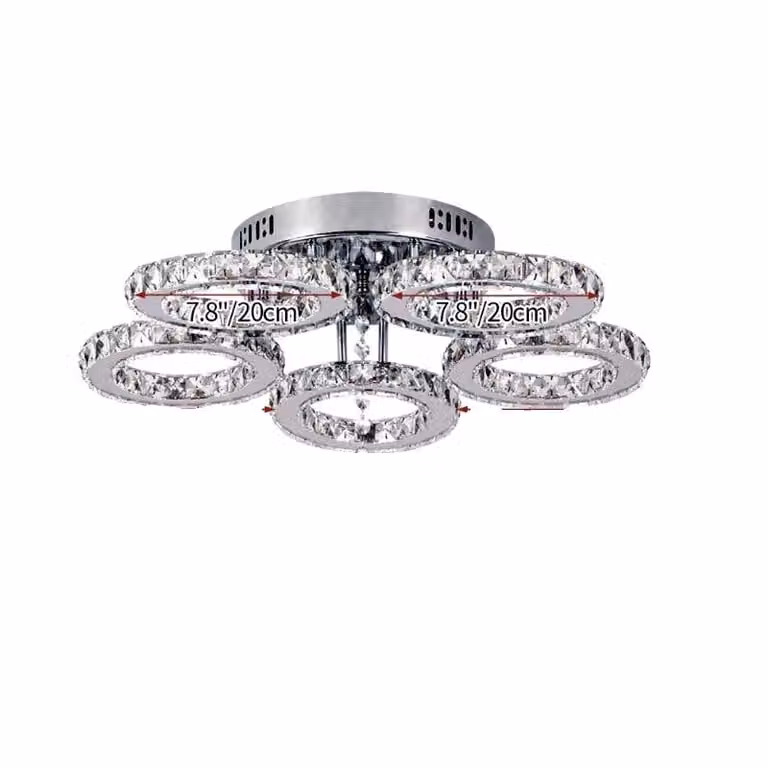 Lampada a soffitto, tecnologia LED, design elegante, 5 luci, luce bianca fredda