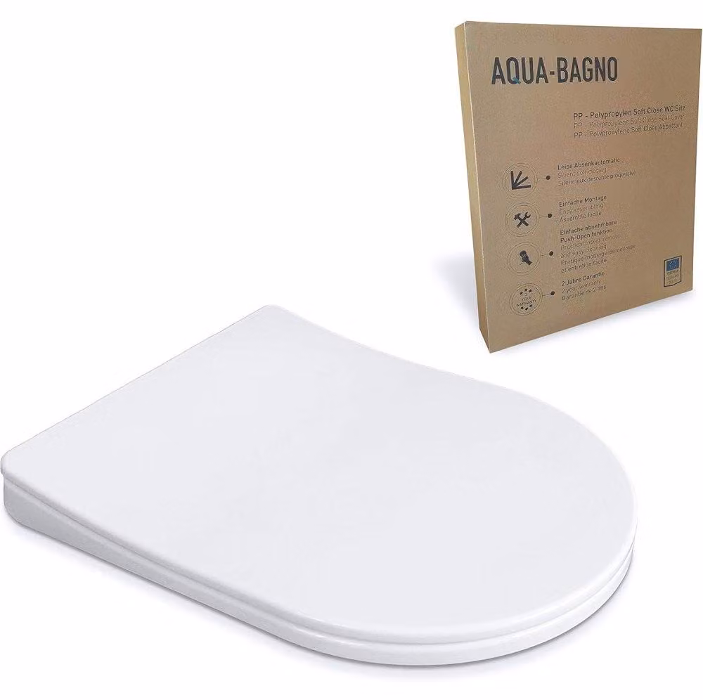 aqua bagno pearl d-form premium - sedile wc di alta qualità in p