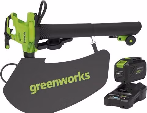 SOFFIATORE ASPIRATORE GREENWORKS 48V KIT GD48BVIIK4