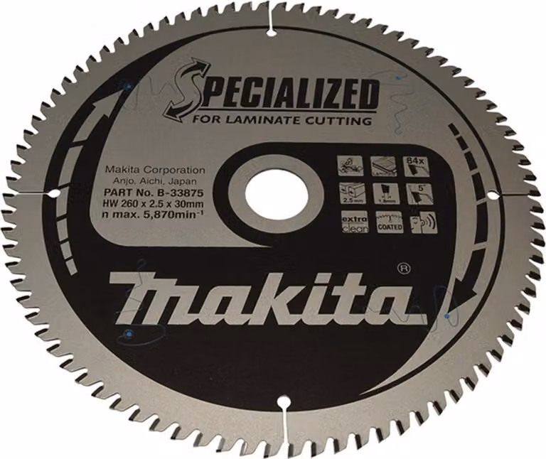 Makita B-33875 Lama circolare specializzata 260 x 30 mm 84T laminato