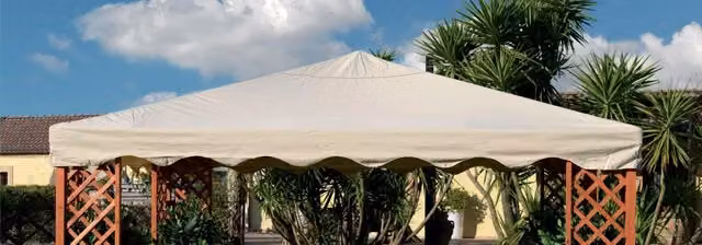 Ricambio Top Copertura Ecru per Gazebo in Legno Maxima, Poliestere rivestito in PVC, Beige, 300 x 400 cm