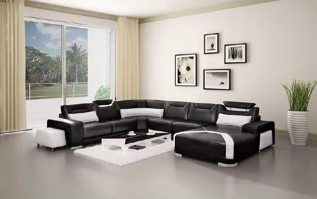 Ecksofa mit USB,Polster Wohnlandschaft Couch Sofa Wohnlandschaft U-Form Sitz Ecke