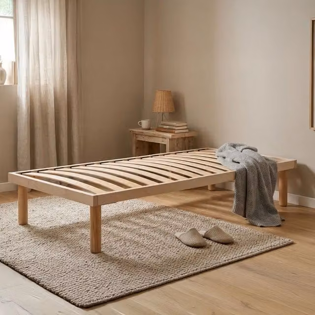 Rete letto singolo Ansa Talamo Italia, rete ortopedica a doghe in legno di faggio, L 80 cm x P 190 cm x H 31 cm