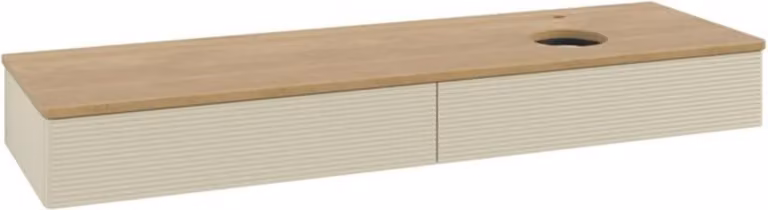 V&B Mobiletto con struttura frontale - illuminazione Antao 160x50cm, HL, WBP hon. Oa, si Gr m Lac