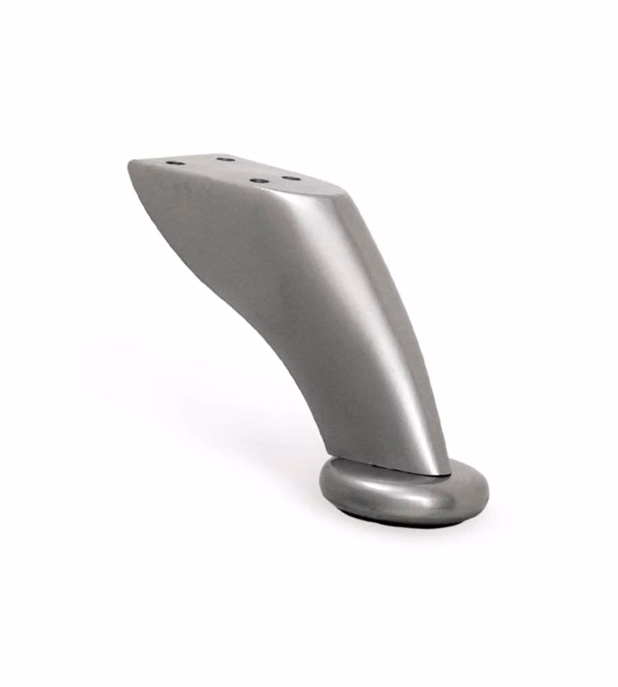 Piede Fisso DESIGN Moderno in Acciaio Cromato H. 92 mm.