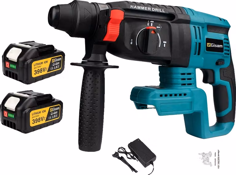 Avvitatore elettrico a percussione senza spazzole, alta velocità 3500 giri/min, diametro massimo di foratura 26 mm, 2 scatole di batterie