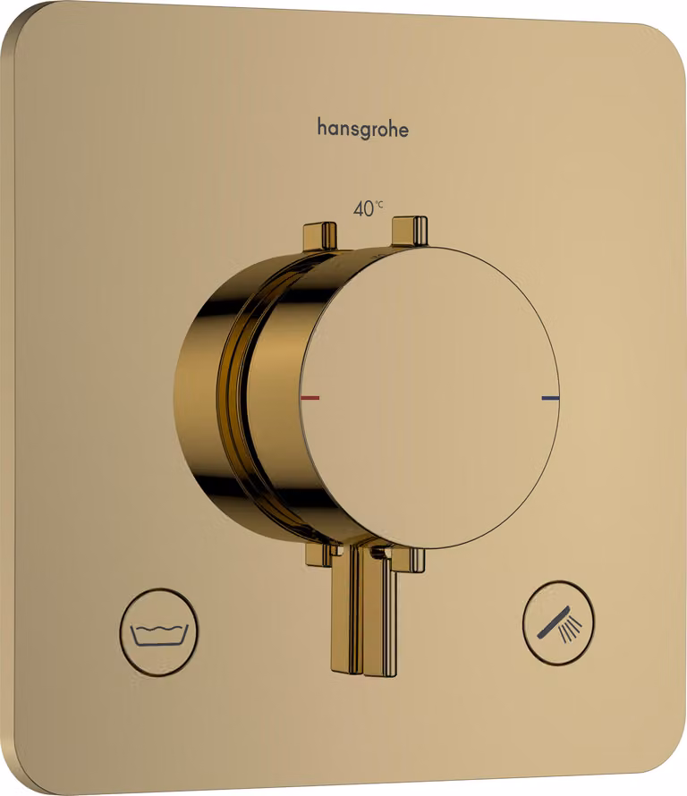 hansgrohe Ecostat Comfort Q Thermostat encastré pour 2 consommateurs avec combinaison de sécurité intégrée, 33717990, 33717990