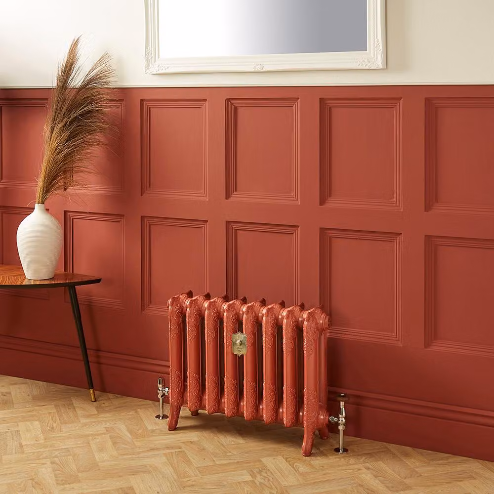 Radiatore Tradizionale in Ghisa a 2 Colonne Alto 510mm - Finitura Rosso Mattone Eating Room Red di Farrow & Ball - Charlotte