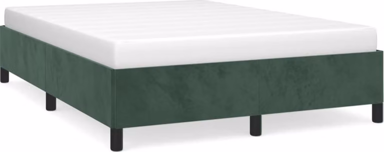 Giroletto senza Materasso Verde Scuro 140x200 cm in Velluto
