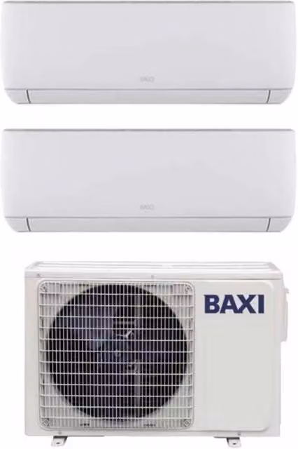 Condizionatore Dual Split Baxi Astra 9+12 Bianco con LSGT50-2M R-32, Classe Energetica A++, Controllo Wi-Fi e App