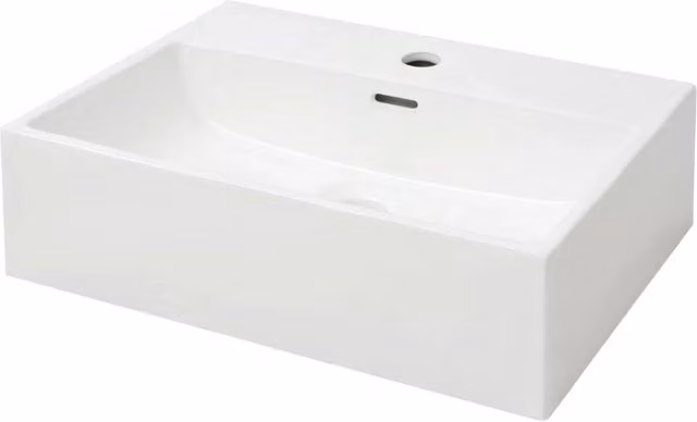 Lavabo da bagno con foro per rubinetto 51,5 cm ceramica bianca 02_0002533