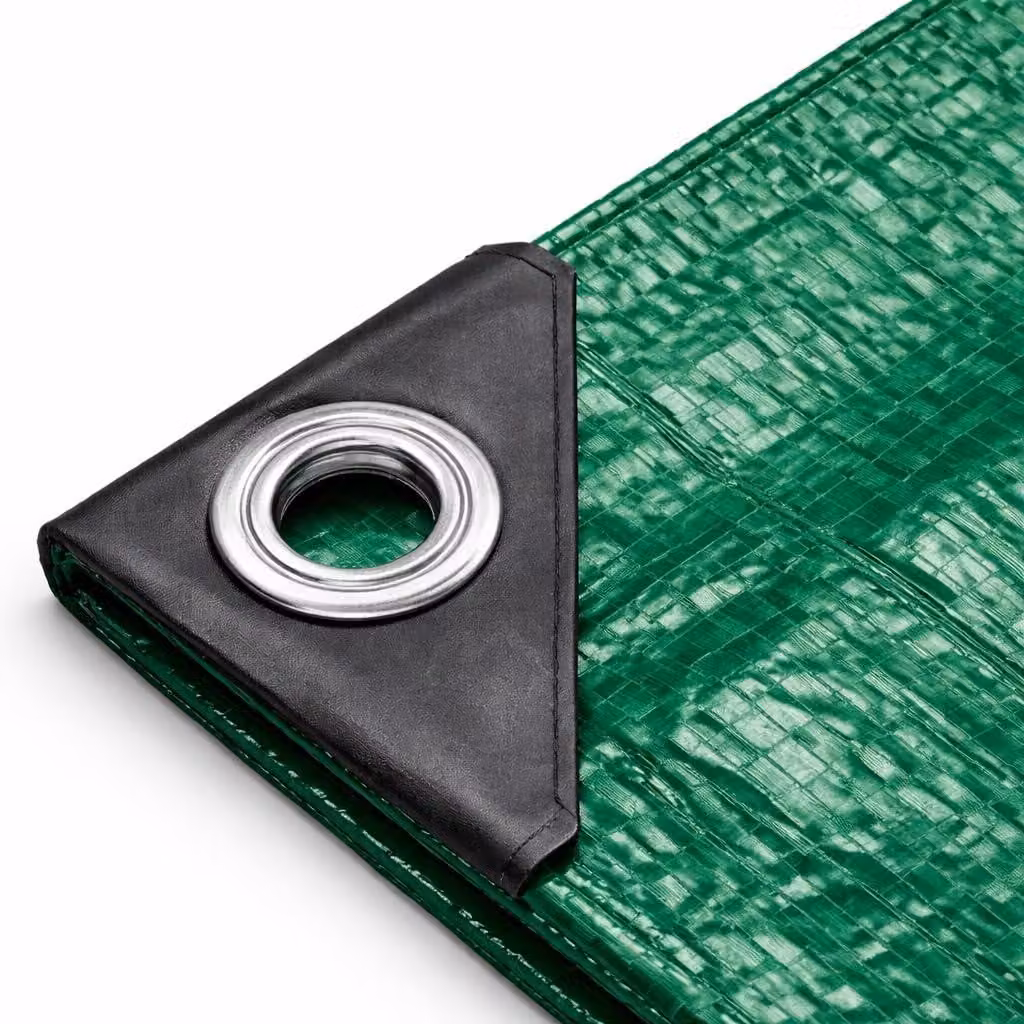 telone impermeabile 3x3m - telone in tessuto 200 g/m² - telone per legno con occhielli con rinforzo angolare supplementare