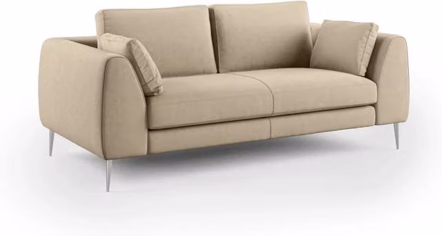 Divano moderno Plano Divani.Store in microfibra tecnica smacchiabile beige L: 176 cm