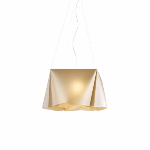 Sospensione Moderna Polilux ® New Gold E Metallo Cromo 1 Luce E27 D60Cm