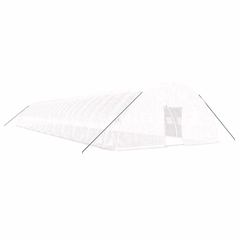 Serra con Telaio in Acciaio Bianco 144 m² 24x6x2,85 m