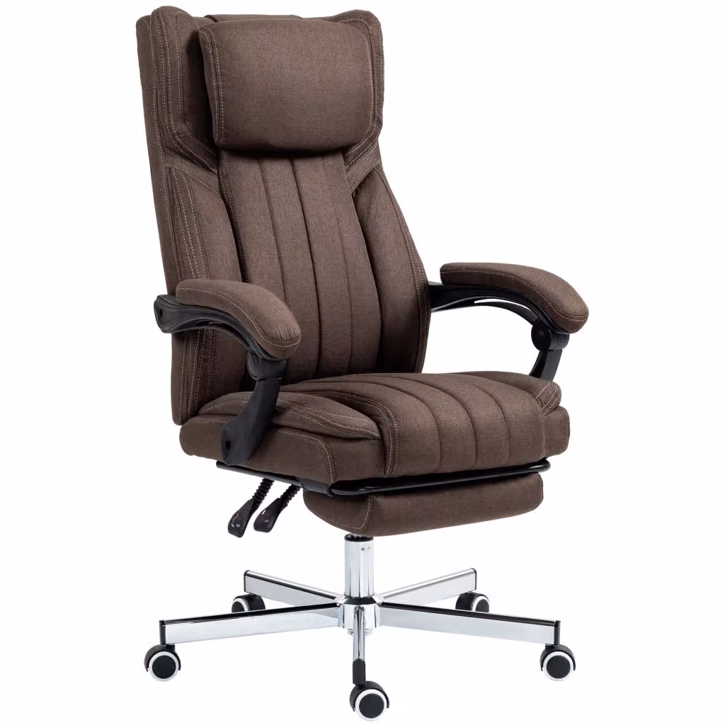Poltrona Massaggiante Reclinabile con Poggiapiedi Zephmum Marrone Scuro L: 61 cm, P: 118 cm, H: 120 cm – 2