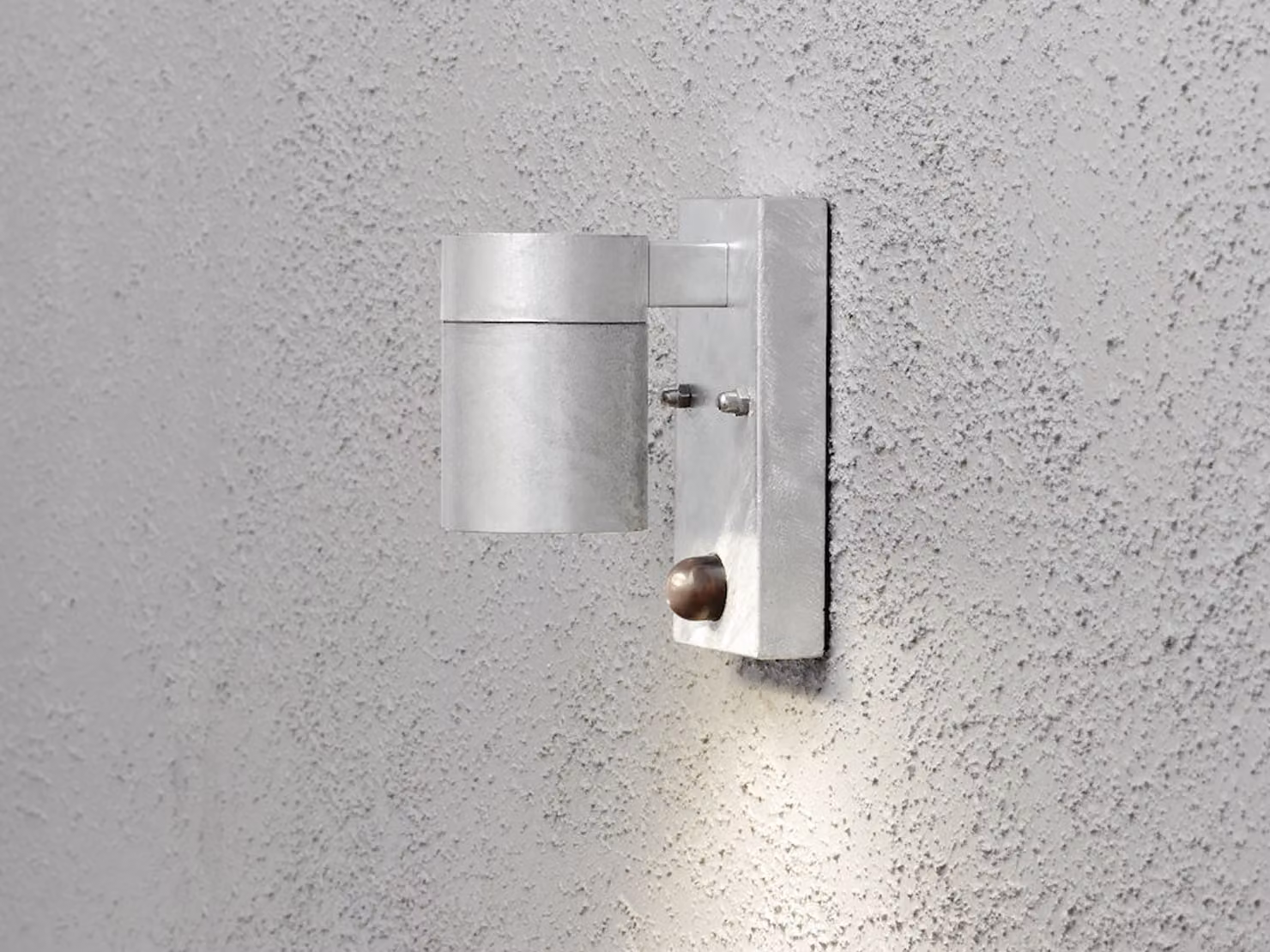 Illuminazione di facciata a LED per esterni, downlight con rilevatore di movimento, argento