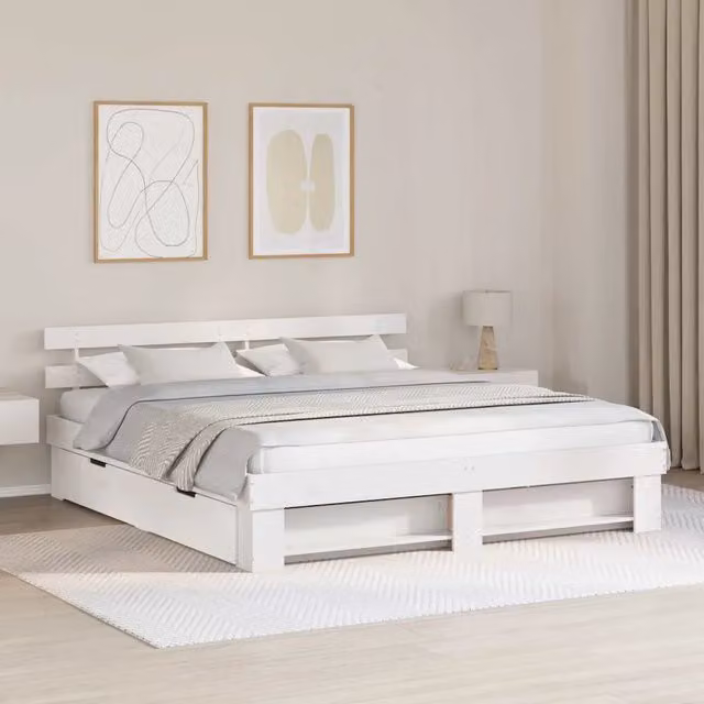 Struttura del letto Bianco 180 x 200 cm Pino massello 3382266