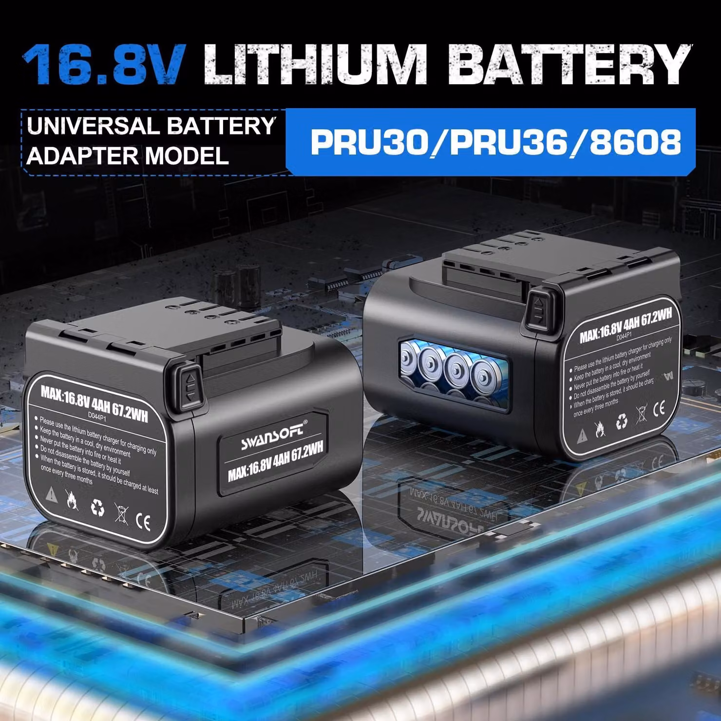 Accu sega a catena - 16,8 V, 2 batterie da 4 Ah - lama da 13 cm