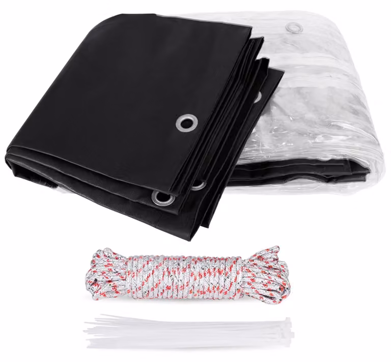Pannello frontale, impermeabile, resistente ai raggi UV, colore nero, dimensioni: altezza 2,4 m x larghezza 3 m