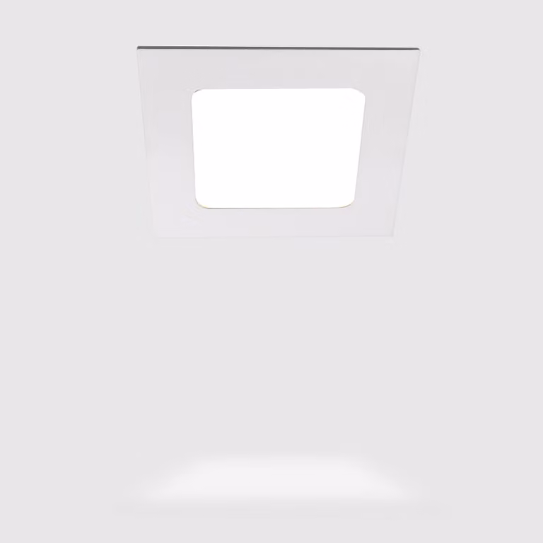 LEDS C4, plafoniera a soffitto, luce bianca neutra, grado di protezione IP23, colore bianco