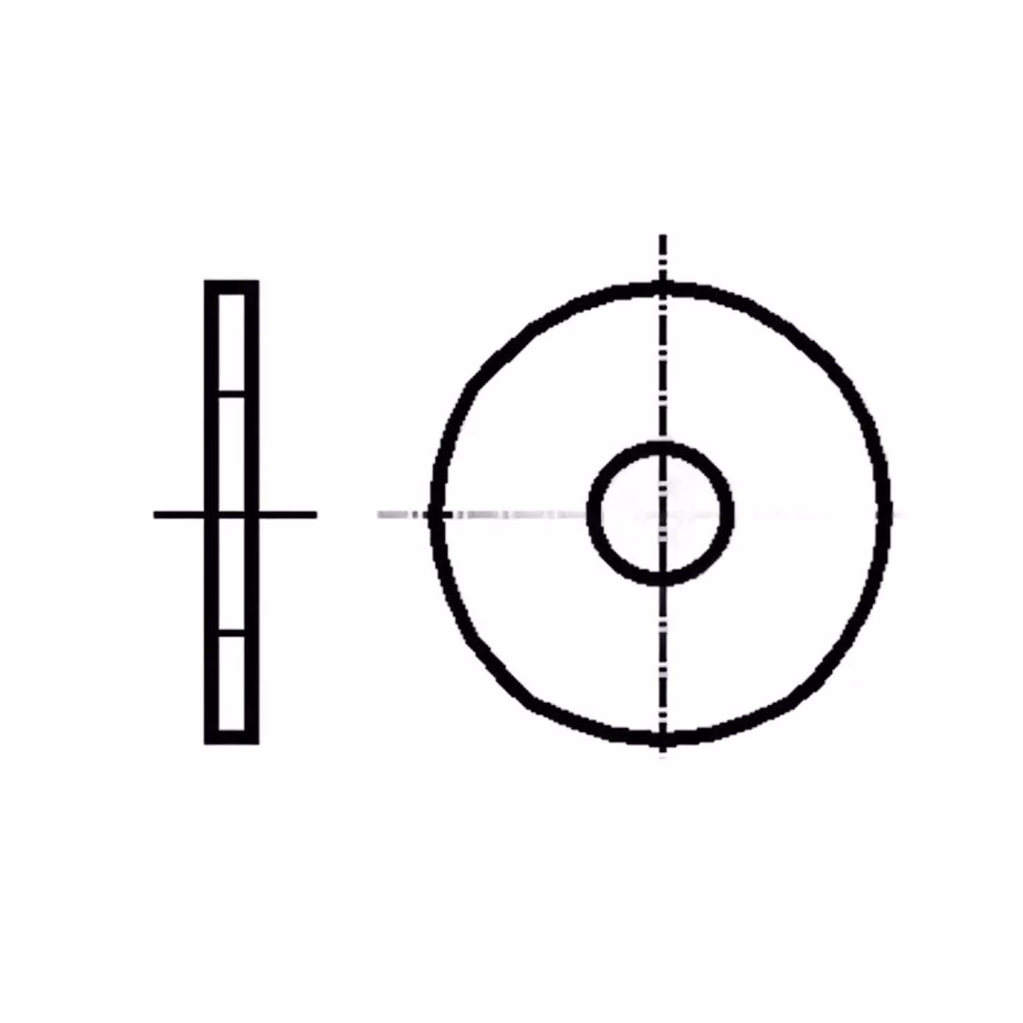 Rondella; rotonda; M8; diametro esterno (D)=25 mm; spessore (h)=1,8 mm; acciaio; codice BN: 732 1270435. Rondelle
