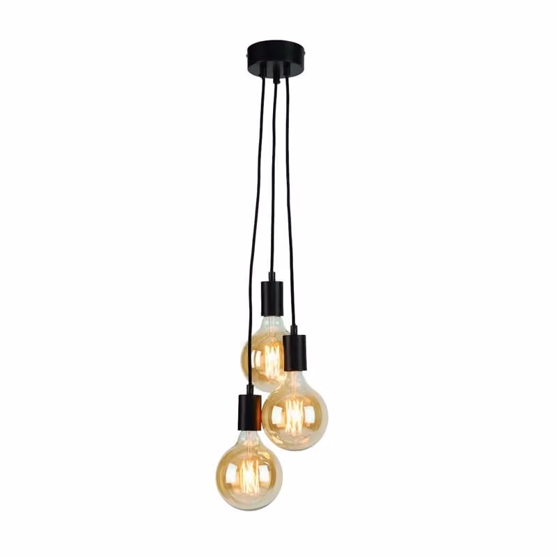 si tratta di RoMi - lampada a sospensione Oslo - nero - 20x20x150cm - lampada a sospensione 3L - lampada per tavolo da pranzo - lampada per soggiorno - lampada per camera da letto - soggiorno