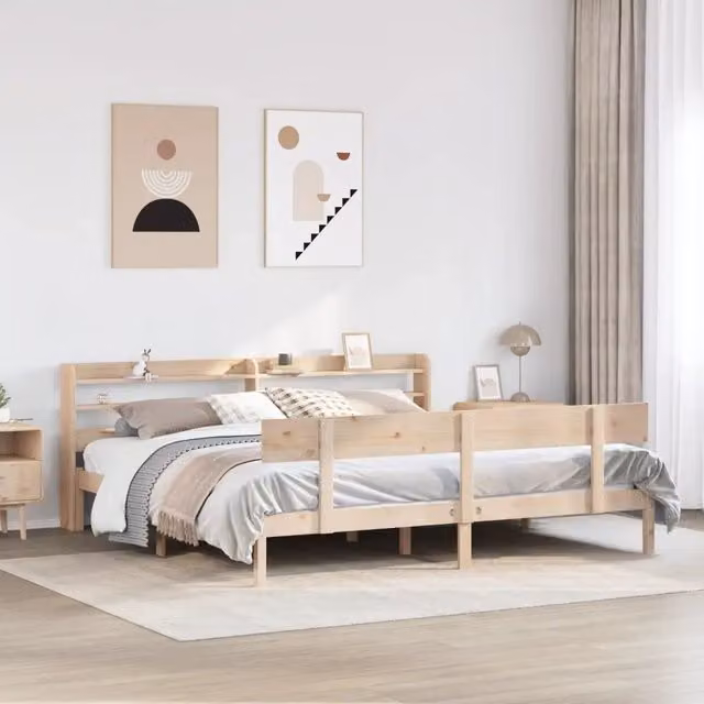 Letto senza Materasso 180x200 cm in Legno Massello di Pino 3306625