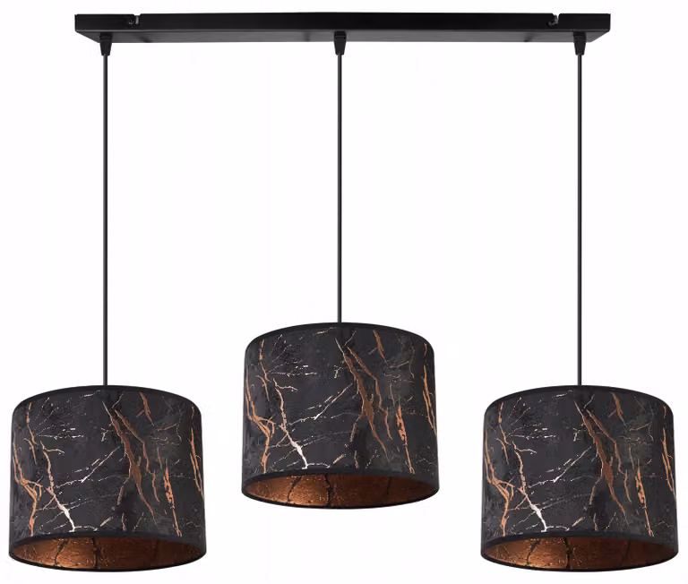 Lampadario a sospensione con motivo in rame – Lampada a sospensione moderna con paralume, lampada da soffitto per soggiorno e sala da pranzo