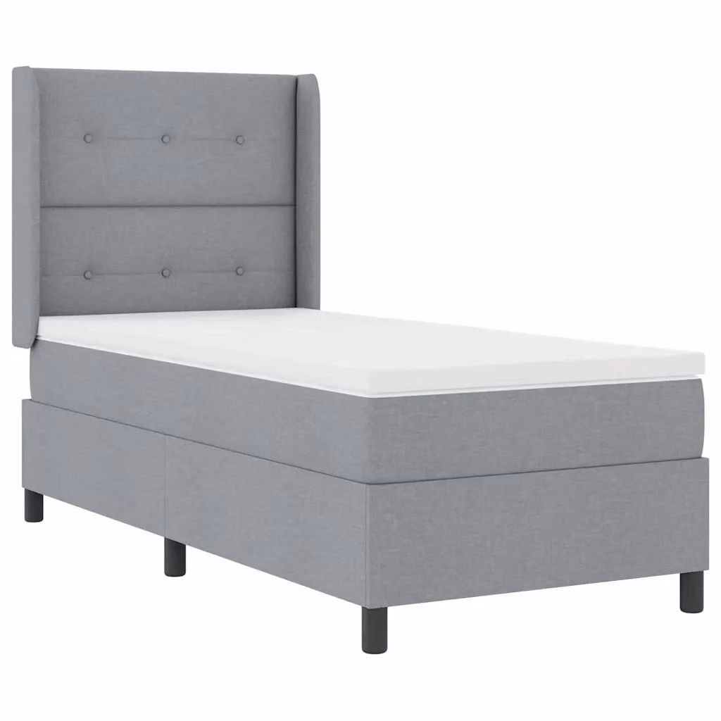 Letto a molle con illuminazione LED vidaXL, Grigio, L/P/H: 90 x 190 x 28 cm – 2