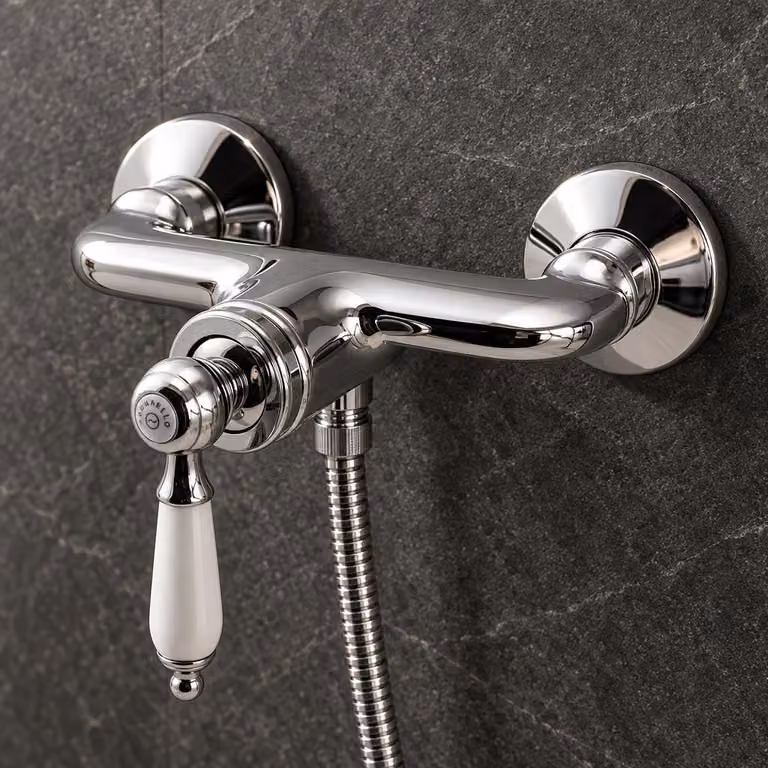 Miscelatore per doccia classico, finitura cromata, modello Heritage Manor CR-2001-HM, marca Aquanello