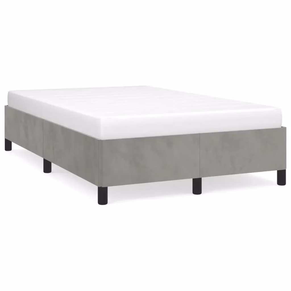 Struttura Letto Design Mania in Velluto Grigio Chiaro L/P/H: 120 x 200 cm – 2