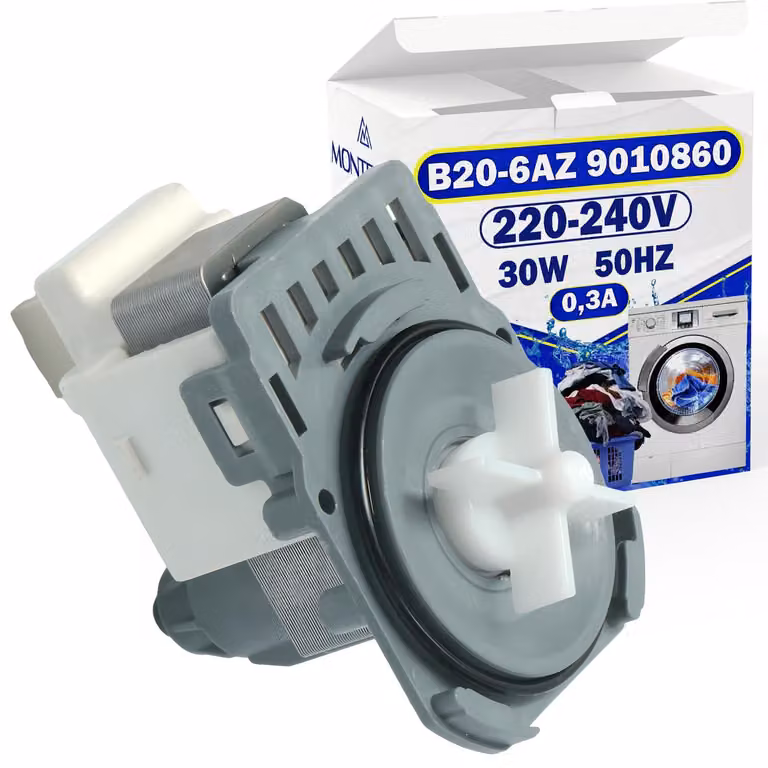 Pompa di scarico universale per lavatrice, 30 W, 220-240 V