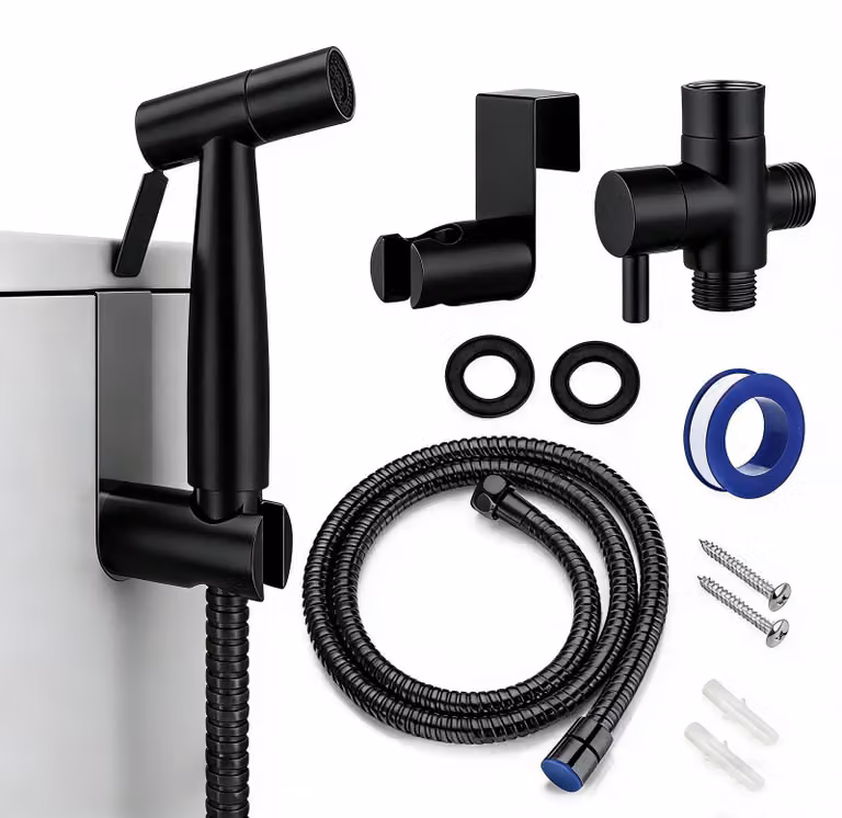Set completo per doccia bidet in acciaio inossidabile, robusto, con supporto e flessibile