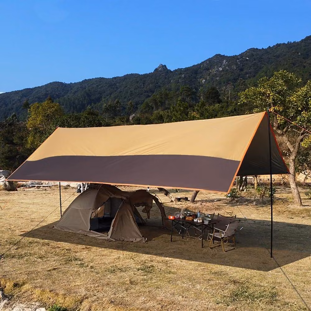 Tenda da campeggio, dimensioni 4,4 x 6 metri, rifugio per 8 persone (completa di picchetti)