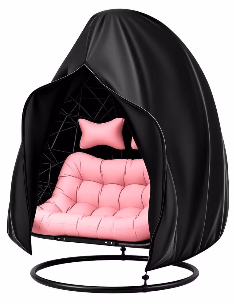 Copertura per sedia a dondolo da esterno, realizzata in tessuto Oxford 420D, dimensioni 231x200 cm, impermeabile, antivento, con coulisse
