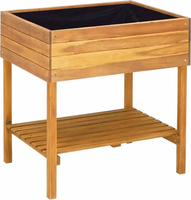 Fioriera | Cassetta per fiori | Vaso Alta 78,5x58,5x78,5cm in Legno Massello di Acacia