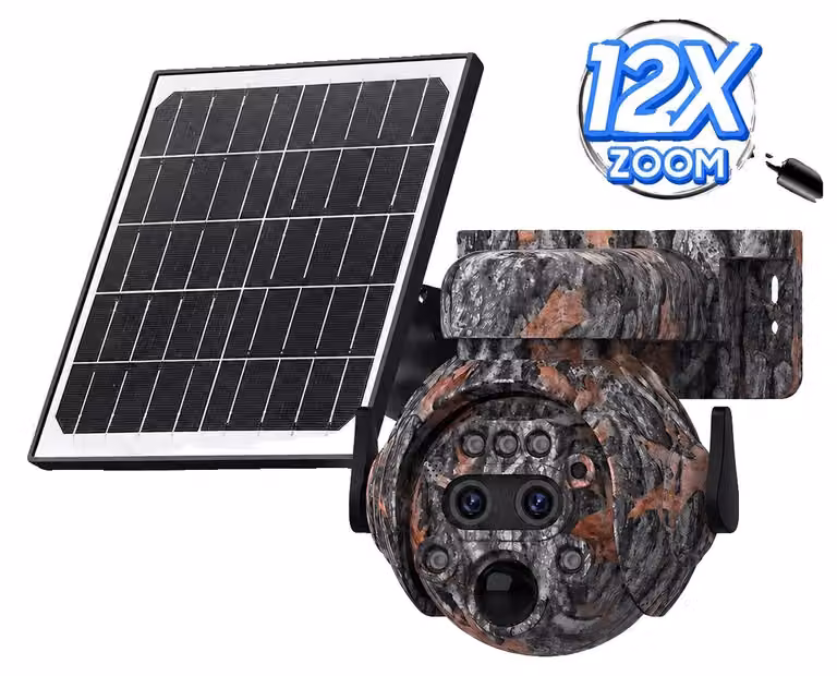 Telecamera di sicurezza per la fauna selvatica, con connettività 4G, sistema di imaging a doppia lente, fotocamera 4G