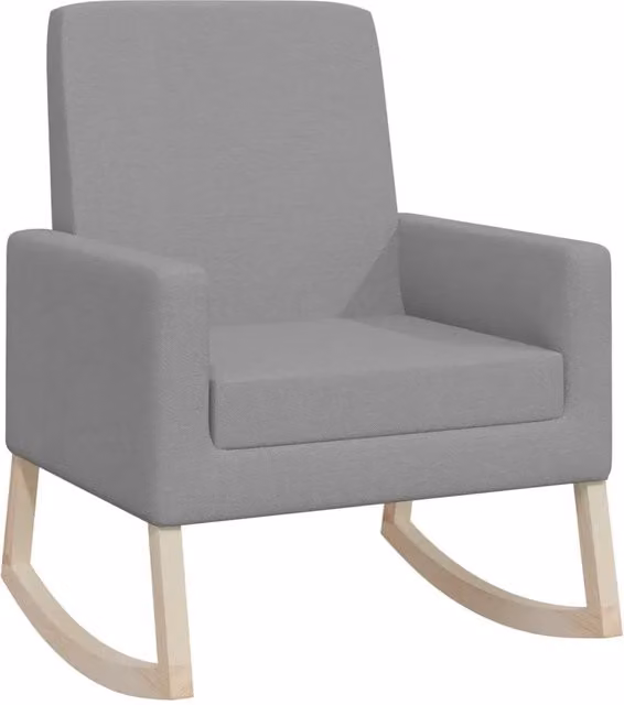 Sedia a Dondolo Grigio Chiaro in Tessuto CFW4106080