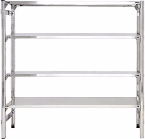 Scaffale professionale in acciaio inox argentato Castellani Shop L/P/H: 200 x 50 x 200 cm