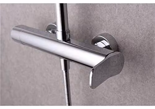 Colonna doccia estensibile, altezza regolabile da 88 a 125 cm, finitura cromata, miscelatore monocomando