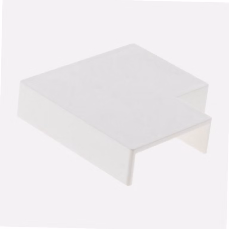 Angolari piatti sagomati, 30x10 mm, colore bianco, confezione da 4