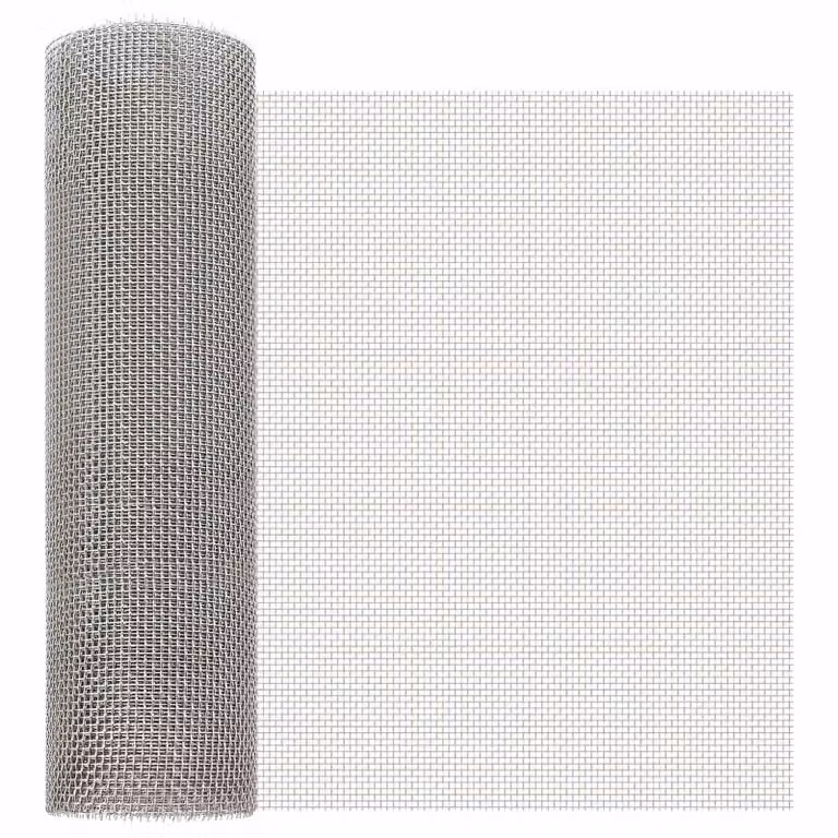 Rete per schermatura vidaXL in acciaio inossidabile Argento L: 500 cm, H: 40 cm