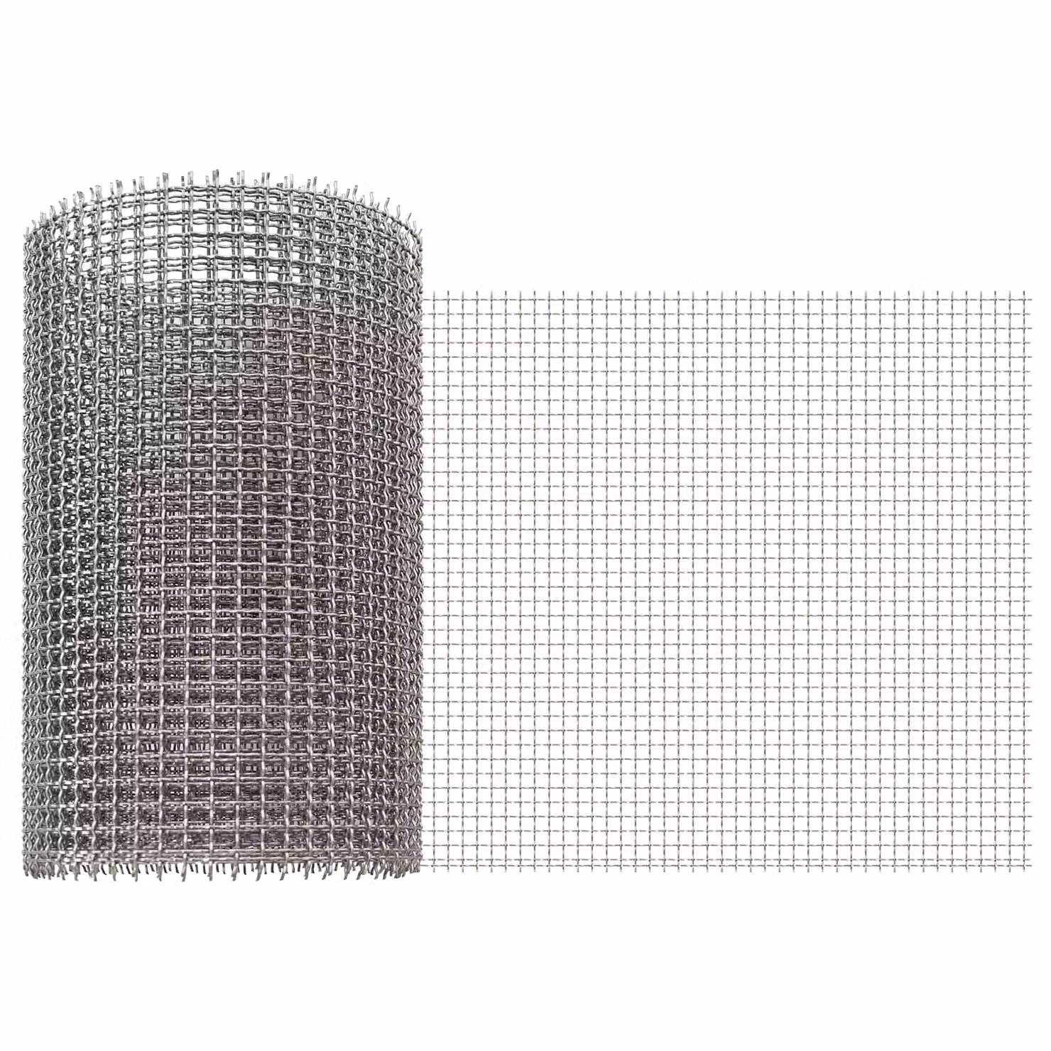 Rete per schermatura vidaXL in acciaio inossidabile Argento L: 500 cm, H: 20 cm