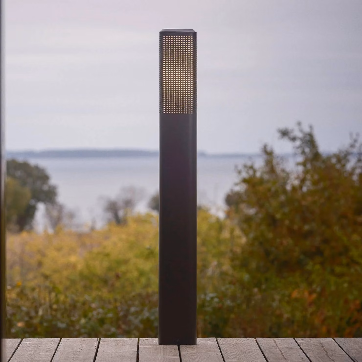 Nordlux Lampione Sidara 95 Seaside, nero, alluminio, IP44, E27 Sidara, dimmerabile, Nero, Alluminio, Moderno