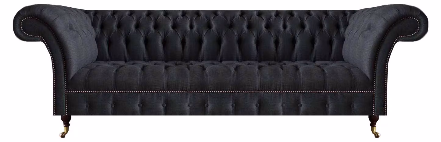 Modernes Schwarzes Sofa Wohnzimmer Designer Couch Luxuriöse Sitzmöbel