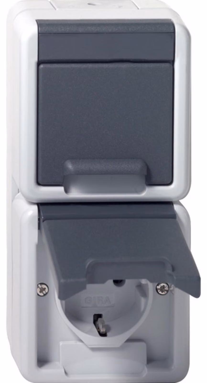 GIRA 478030 SCHUKO 2f senkr. KD WG AP Gr (478030)